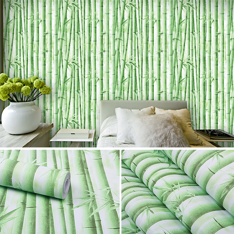 Wallpaper 10m Bamboo Sea Style For Home Bedroom Wall Covering Decor Pvc Minimalist Luxury Wallpaper Green