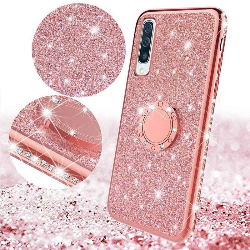 Gold Slim Fit TPU Bumper Shiny Bling Glitter Case for Galaxy A5 2017 Soft Sparkle Silicon Shockproof Back Cover Shell Clear Protective Case for Galaxy A5 2017 Galaxy A5 2017 Case