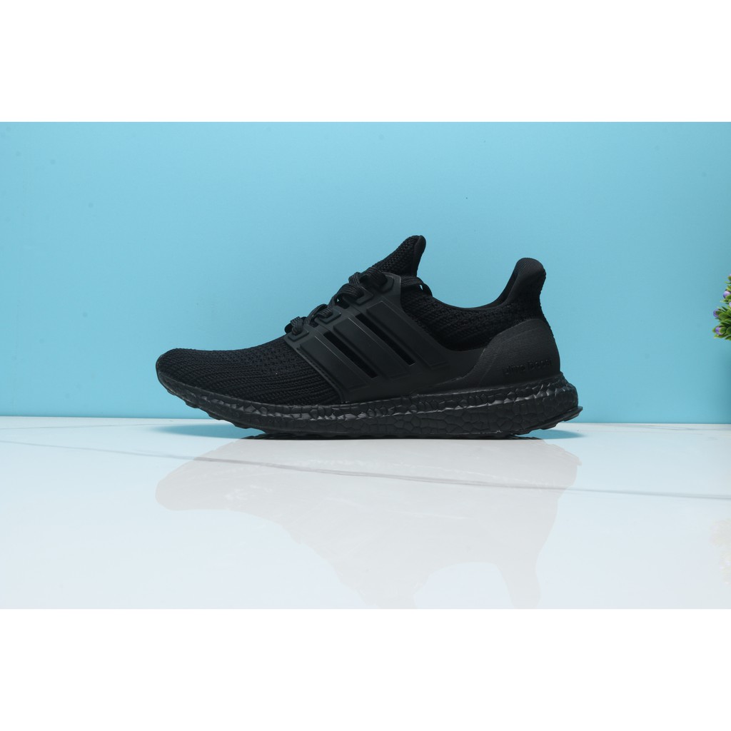 Adidas Ultra Boost Leather Men Shoes 40 44 All Black Shopee Malaysia