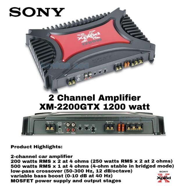 Introducir 55+ imagen amplificador sony xplod de 1200 watts modelo xm 2200gtx