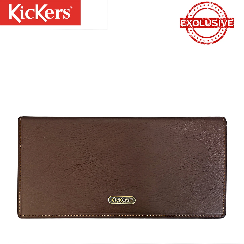 [ONLINE EXCLUSIVE] Kickers Genuine Top Grain Leather Exclusive Metal Logo Long Wallet KDRX52201