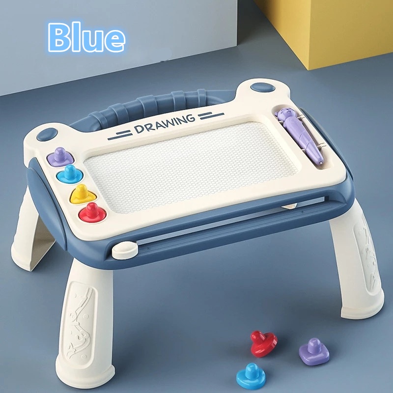 【Z2I】Children's Sketchpad color magnetic graffiti board toys with table feet can wipe writing board