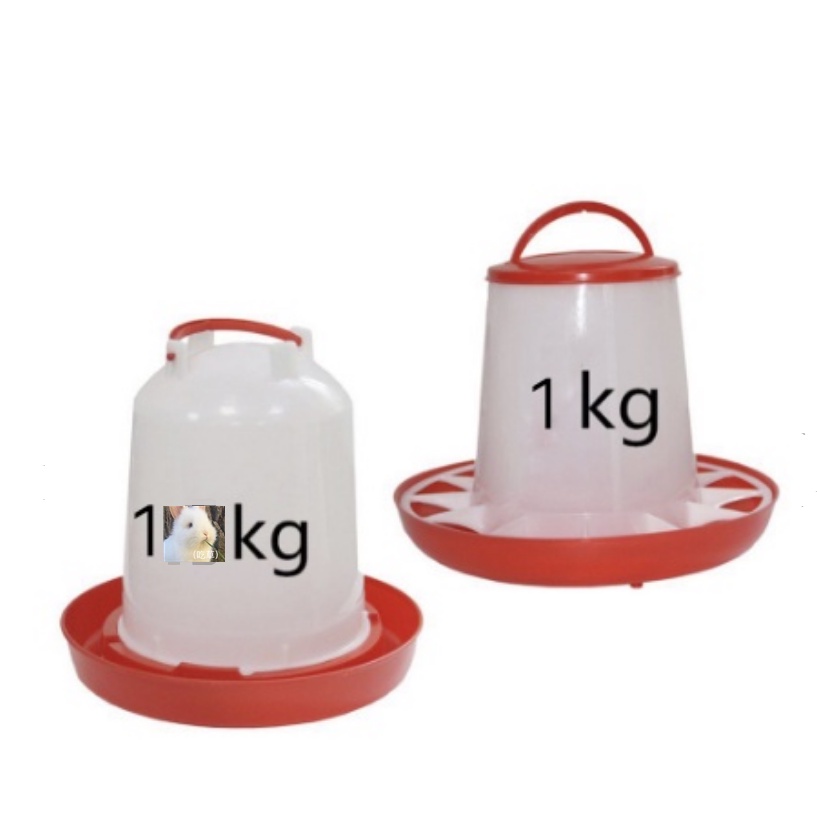 1Kg Chicken Feeder & Farm Animal drinker Poultry Automatic feeding Supplies(2Pc)