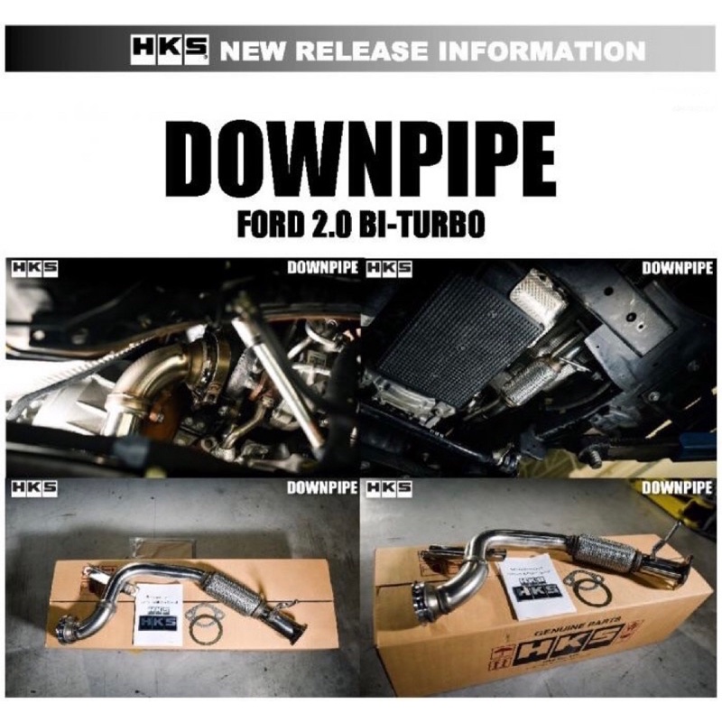 Genuine HKS Downpipe for Ford Ranger Biturbo Raptor Biturbo & Toyota
