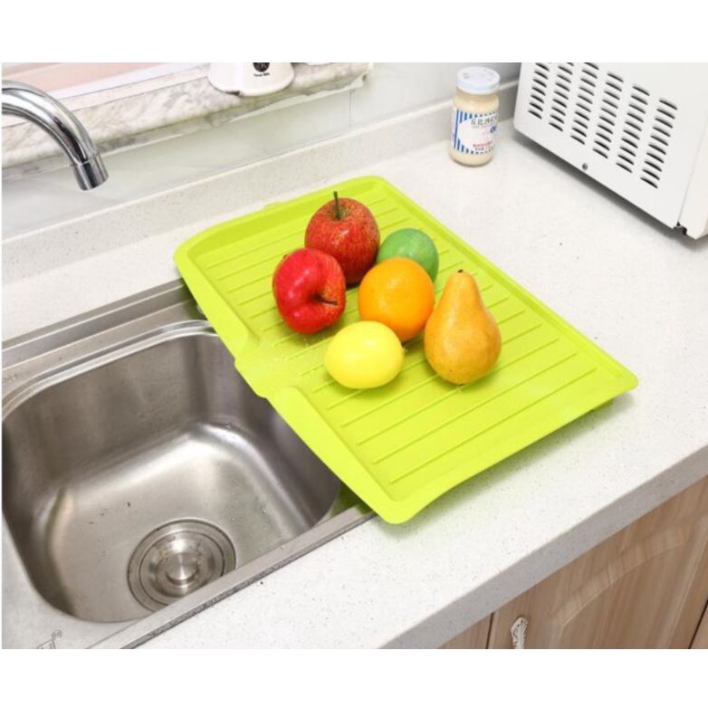 Dish Drainer Plate Sink Drying Rack Washing Alas Pinggan Mangkuk Lepas Basuh