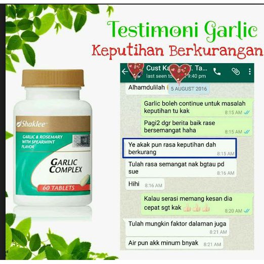 SHAKLEE GARLIC COMPLEX 60 Tablets - Halal & Original | Shopee Malaysia