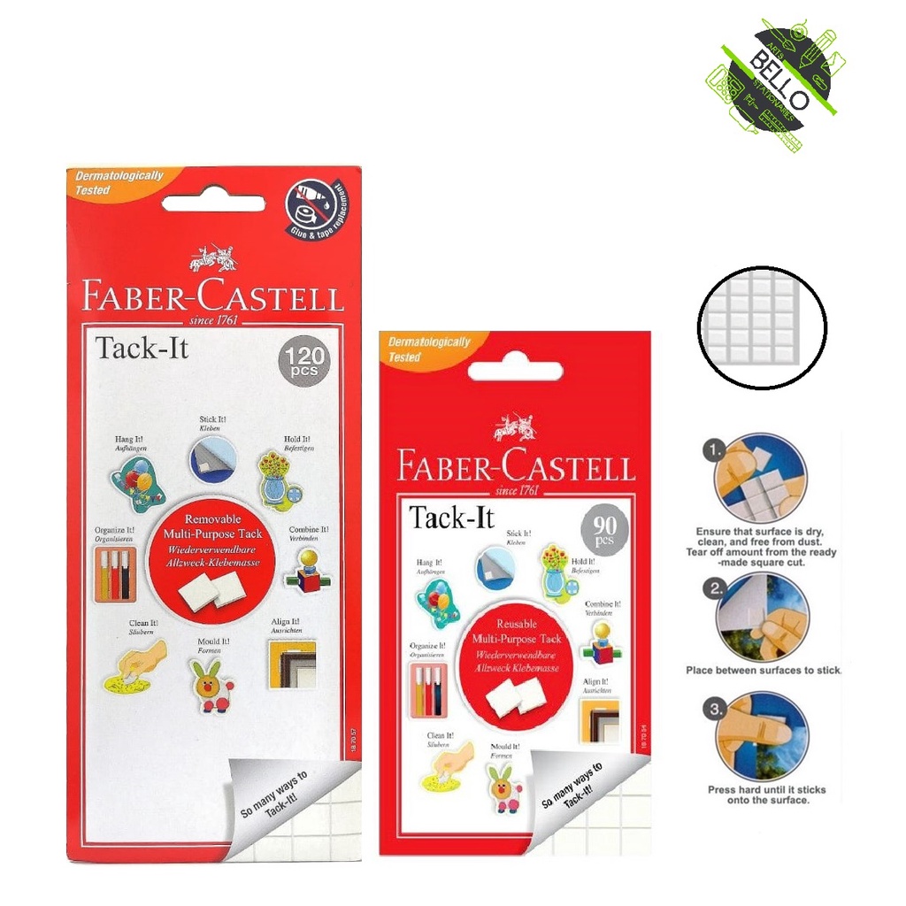 FaberCastell TakeIt Reusable & Removable Adhesive ( 90pcs / 120pcs