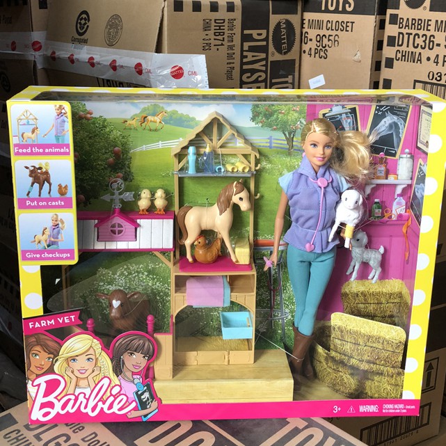 barbie farm vet set