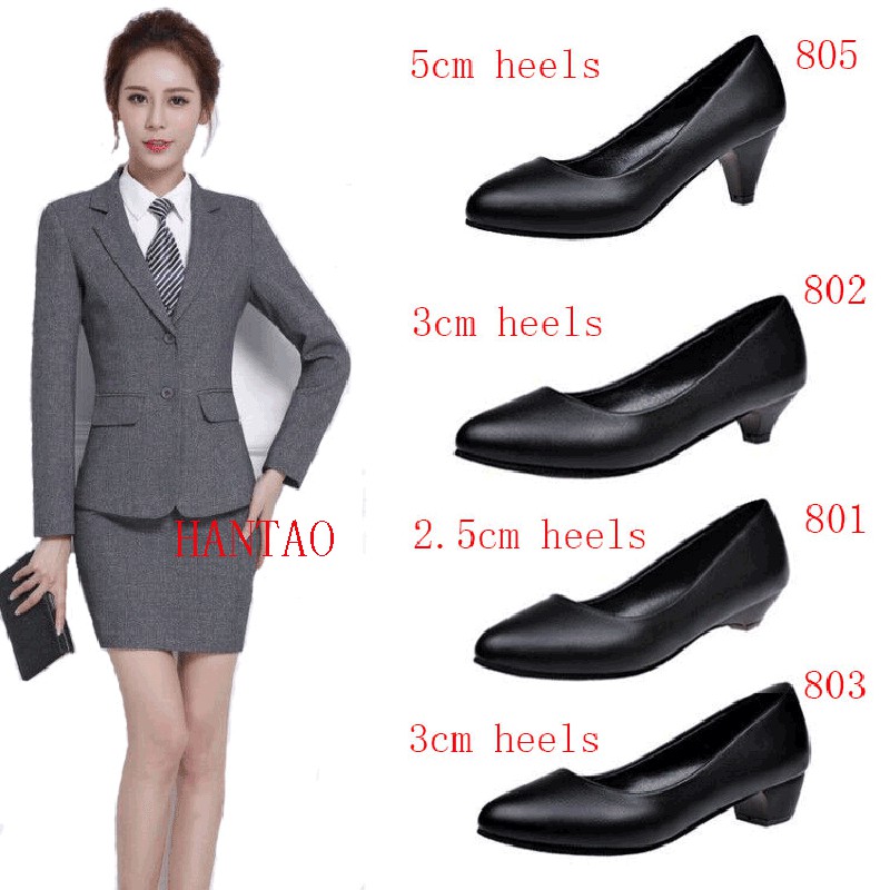 Ready Stock Women High Heels Shoes Office Ladies Black Work Shoes Big Size  41 Four Designs | Shopee Malaysia