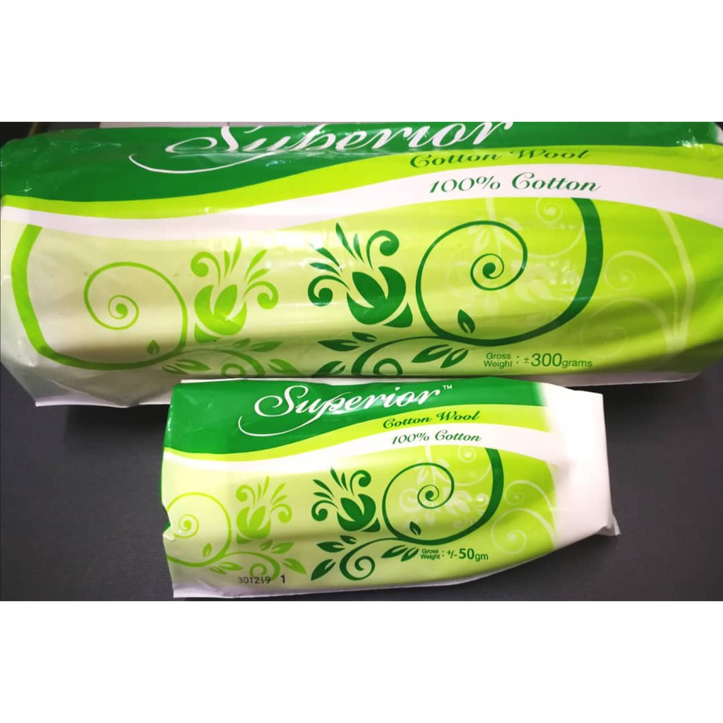 SUPERIOR COTTON WOOL ( 50GM / 300GM ) Shopee Malaysia