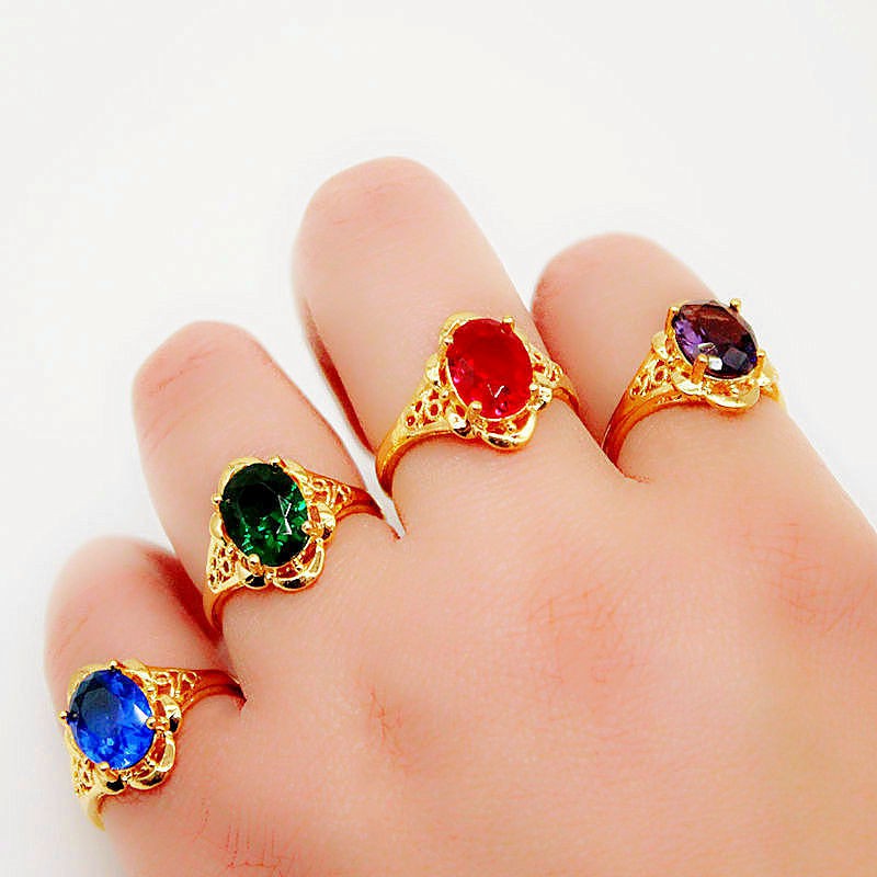 Cincin Emas Pasir Vietnam Cincin Batu Permata Zirkonium Buatan Wanita Berlapis Emas Membuka Cincin Wanita Laras Tidak Lu Shopee Malaysia