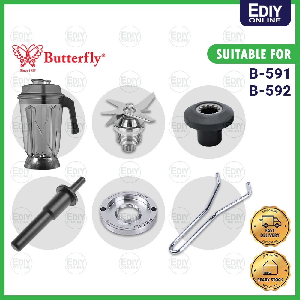 【ACCESSORIES】[ Spare Parts ] for Butterfly B-591 B-592 B-596 B-597 Heavy Duty Commercial Blender JUG BLADE STICK STIR