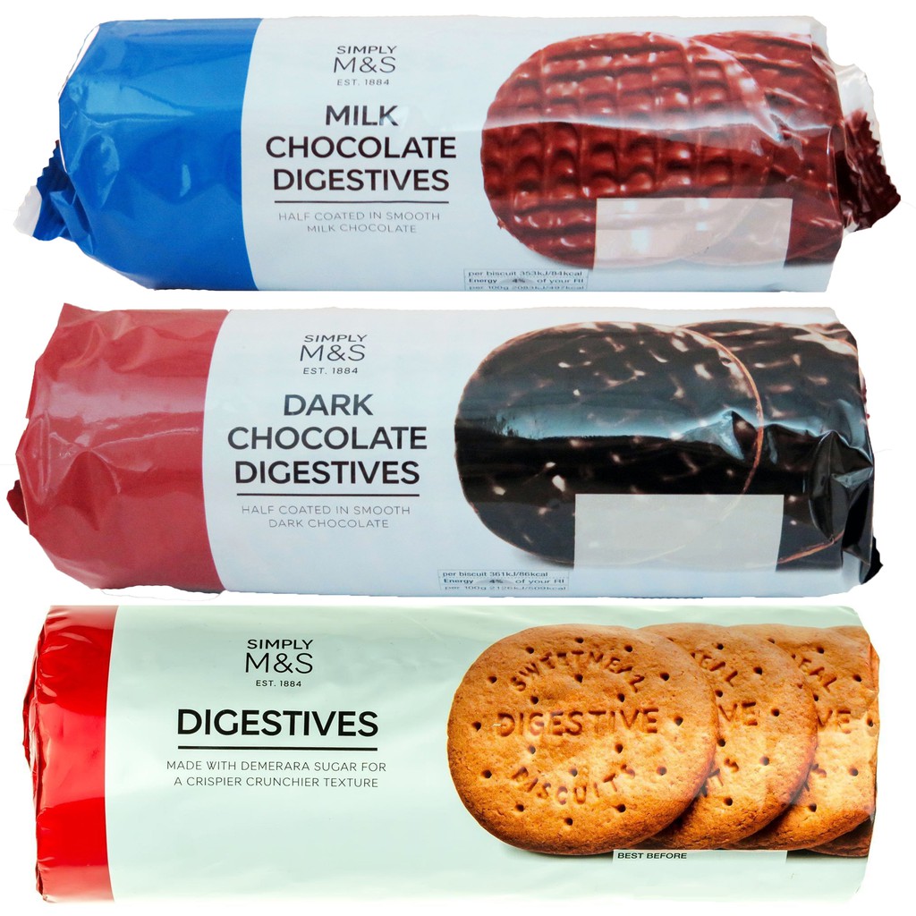 Marks & Spencer 🌟Milk / Dark Chocolate Digestives Biscuits ...