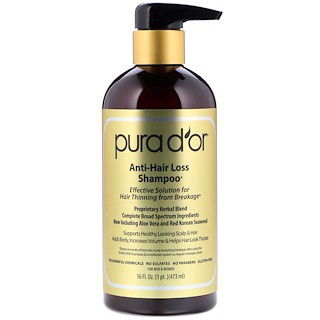 Pura D Or Anti Hair Loss Shampoo For Men And Women 16 Fl Oz