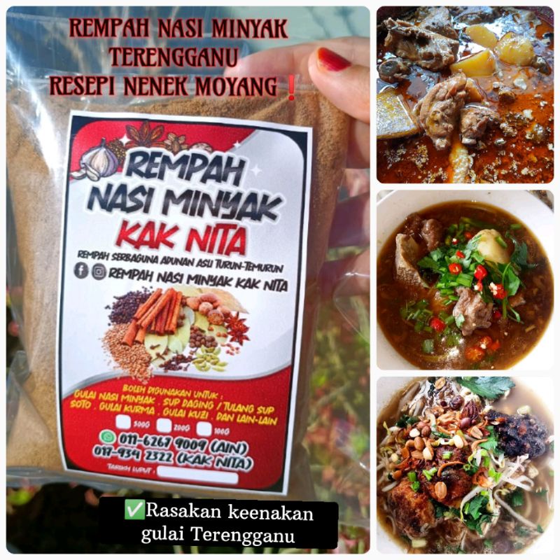 Rempah Gulai Terengganu Nasi Minyak Kurma Sup Tulang Daging Shopee Malaysia