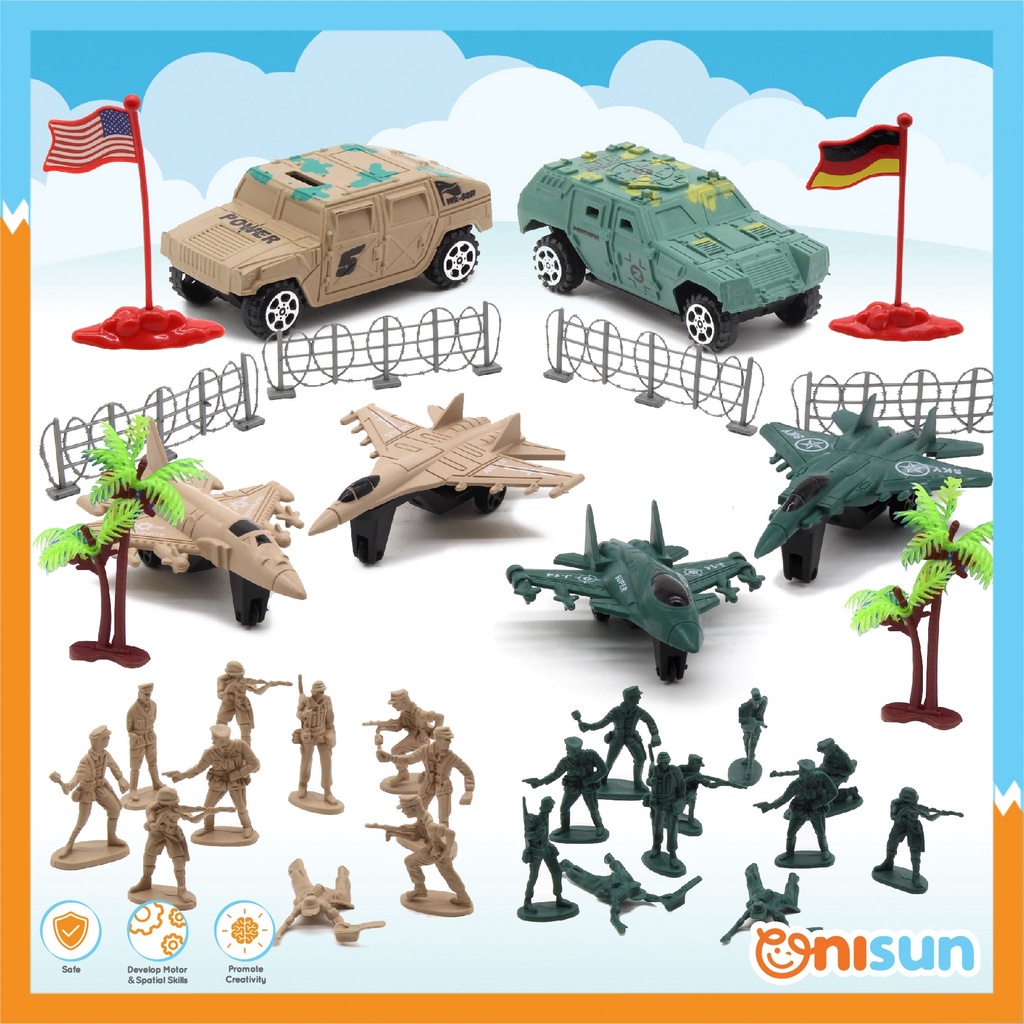 Military Army Combat Toy Playset (Mainan Kanak-Kanak)