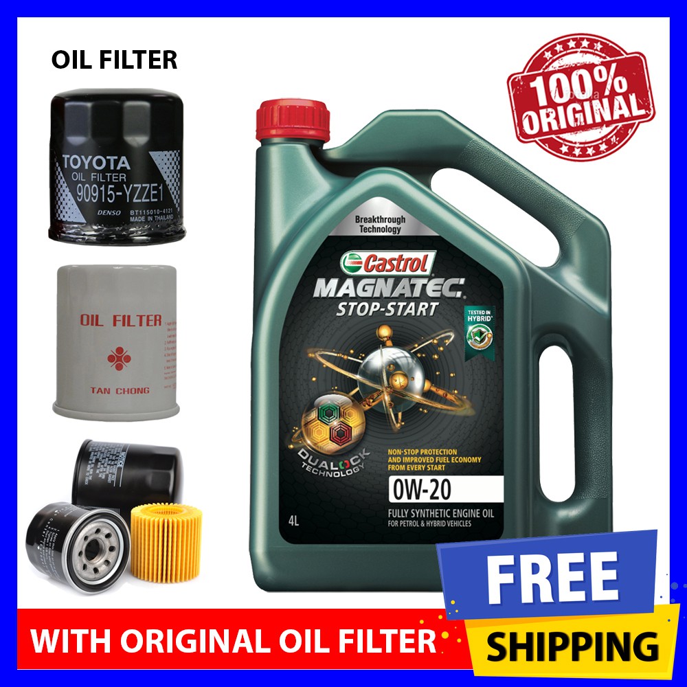 (With Original Oil Filter) Castrol STOP-START 0W20 SN 