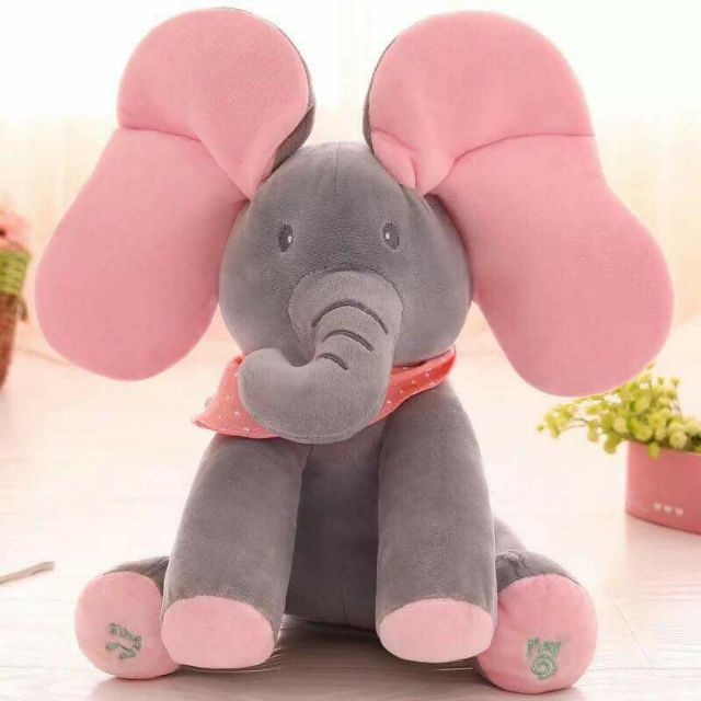 peekaboo elephant plush toy