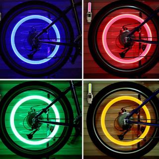2PCS Bicycle LED Light Tire Valve Cap Flash Light Mountain Road Bike Cycling Tyre Wheel Lights LED Neon Lamp Cover Wheel
