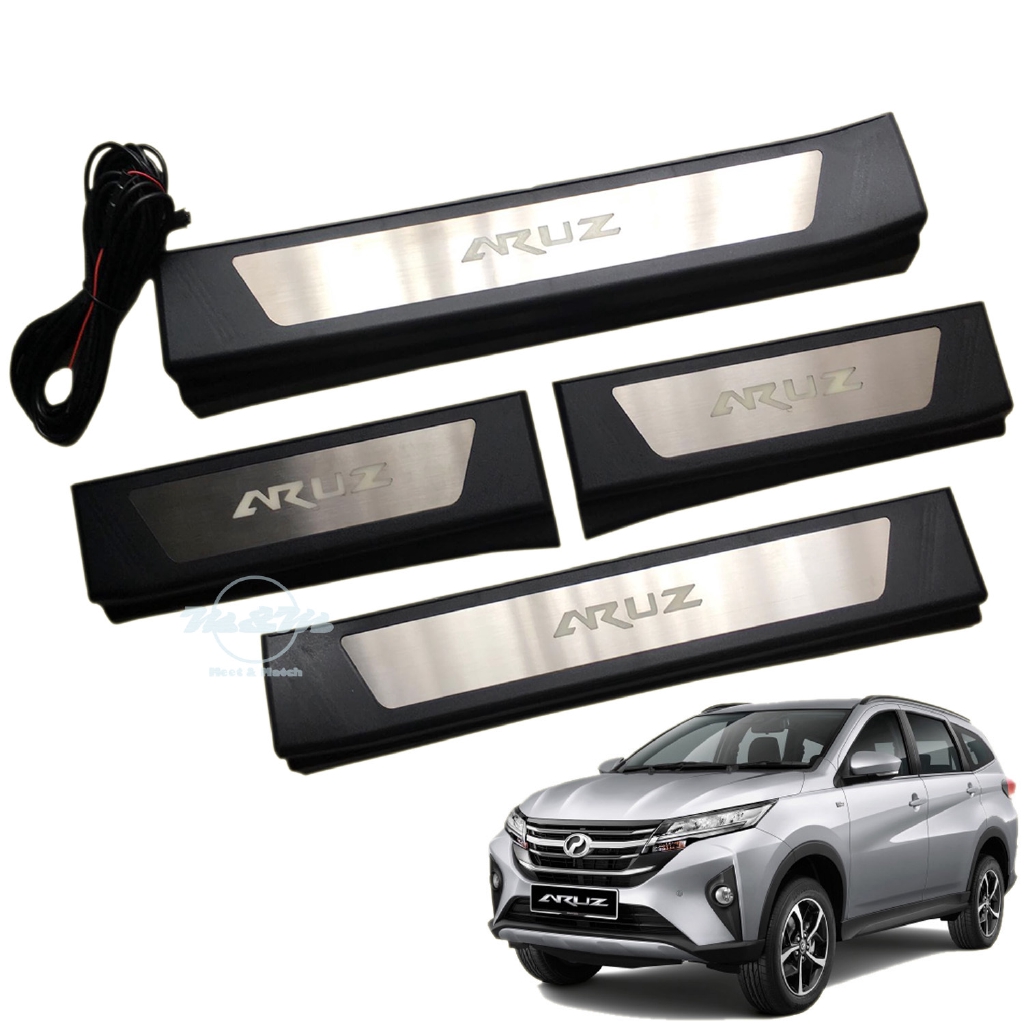 Perodua Aruz OEM LED Side Step Door ABS Steel Plate With 