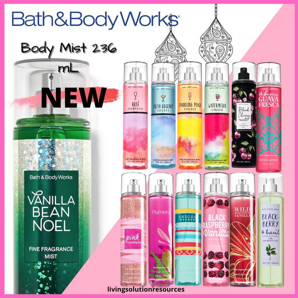 Bath and Body Works Body Mist Fragrance 236 mL Limited Edition Series ...