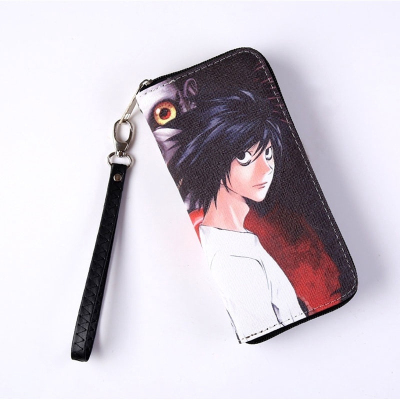 Anime Death Note Long Zip Wallet L Lawliet Cell Phone Portable Anime Zip Purse Shopee Malaysia