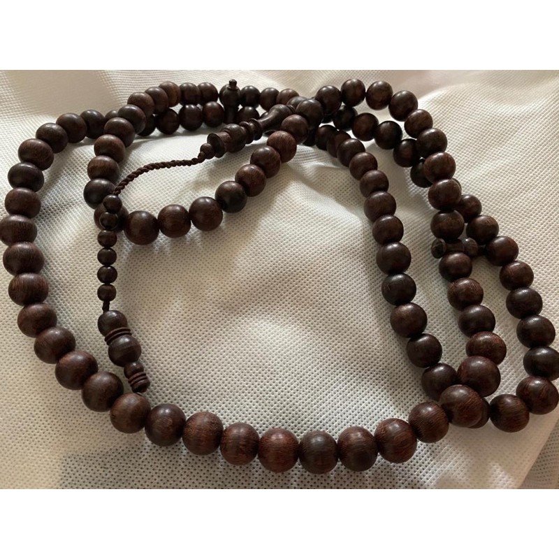 TASBIH BESAR 12mm/99biji TASBIH TERAS NAGASARI Tua warna Coklat kehitaman/dark chocolate