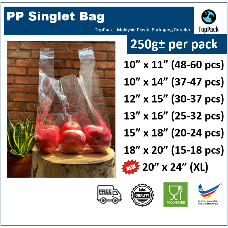 Pp Singlet Plastic Bag Clear Plastic Beg Plastik Transparent Lutsinar