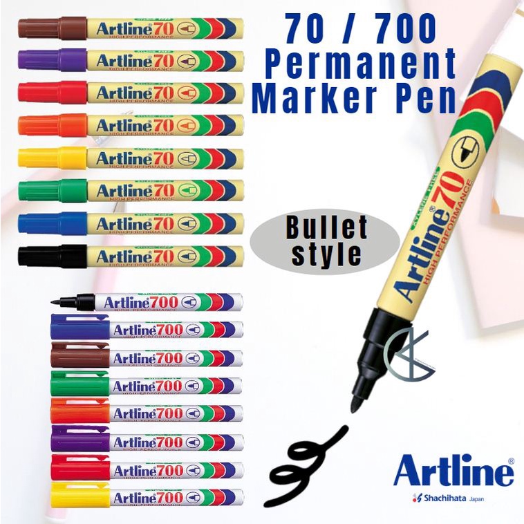 Artline 70 / 700 / 725 High Performance Permanent Marker Pen Bullet