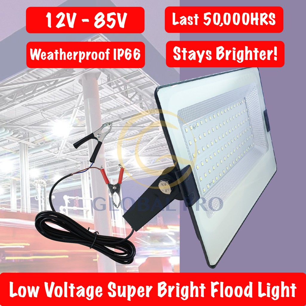 DC12-85V 50W/100W IP66 Low Voltage Super Bright Working Floodlight Spotlight with 2.8meter Cable & Battery Clip