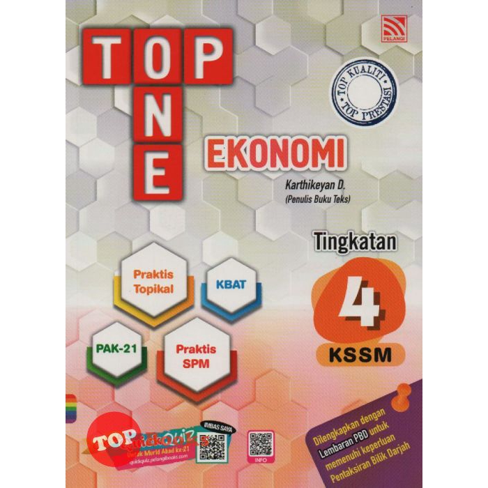 [TOPBOOKS Pelangi] Top One KSSM Ekonomi Tingkatan 4 (2020)  Shopee