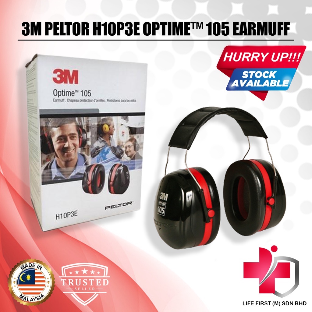 3M PELTOR Optime 105 Earmuffs H10A, OvertheHead Shopee Malaysia