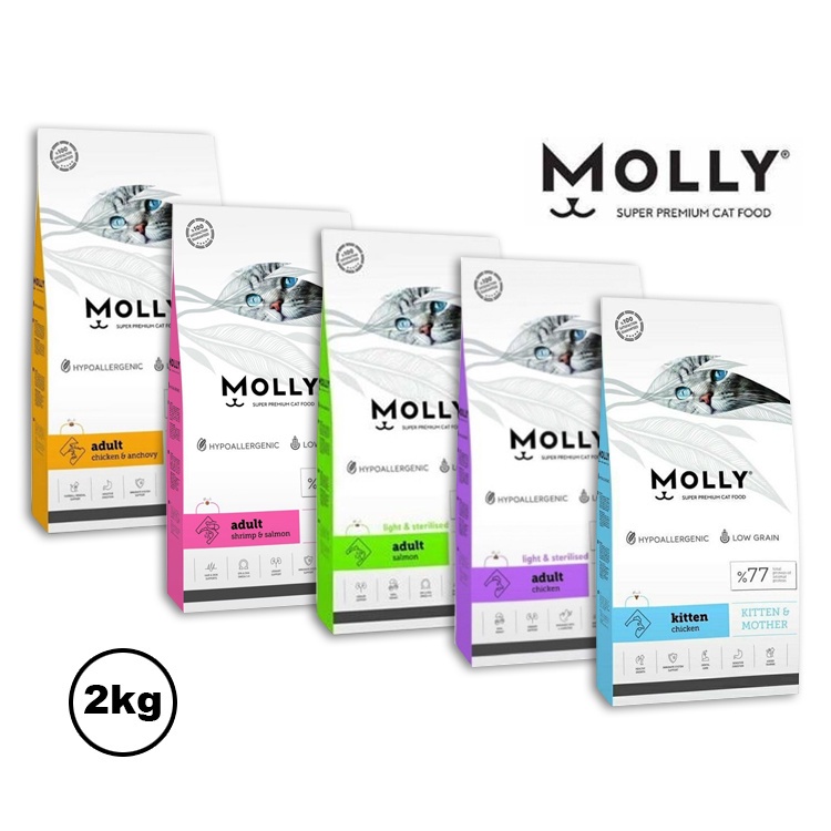 Molly Super Premium Cat Food For Adult & Kitten 2kg / Makanan Kucing