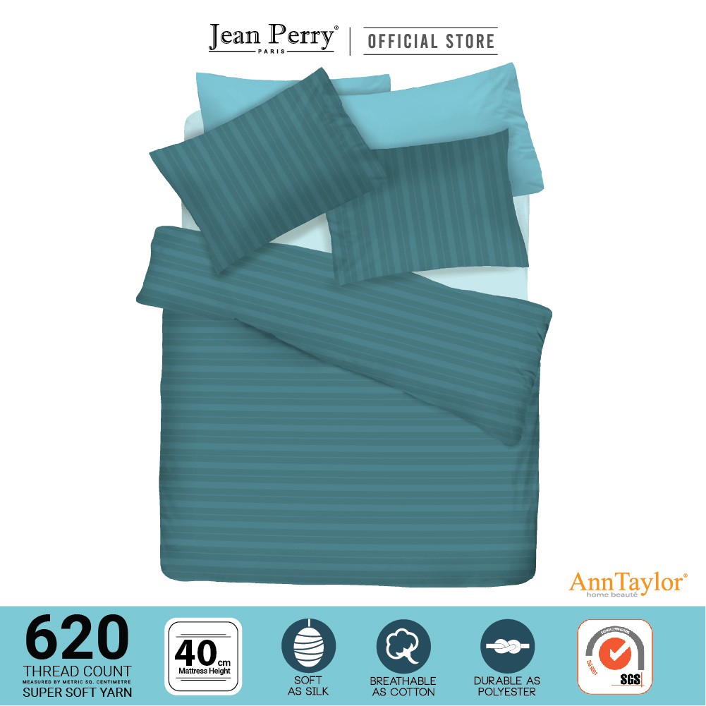 Ann Taylor Colour Inspiration Queen 4 In 1 Fitted Bedsheet Set 620 Threadcount 40cm Shopee Malaysia