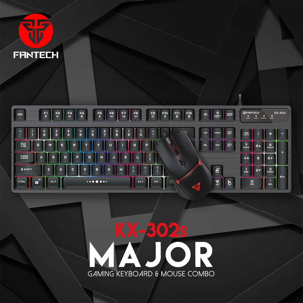 Fantech KX302s Major RGB Gaming Keyboard and Mouse Combo Shopee Malaysia