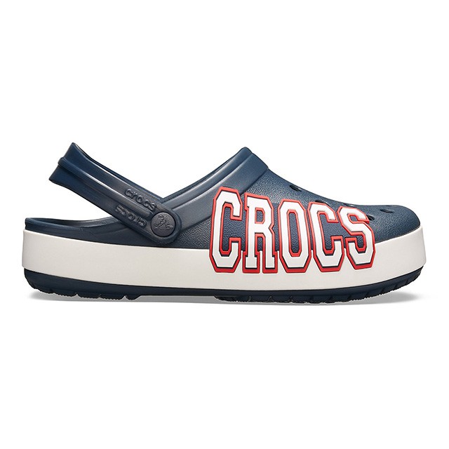 Crocs Crocband Logo Clog Navy/White Shopee Malaysia