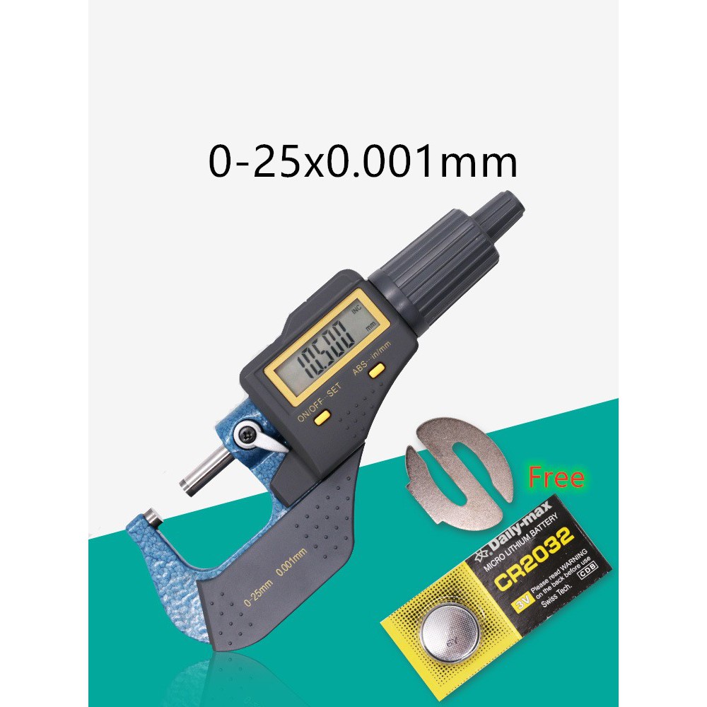 0-25mm 0.001mm Digital Electronic Micrometer Micron Outside Micrometers Gauge Meter Inch/mm Thickness Measuring Tools With Box