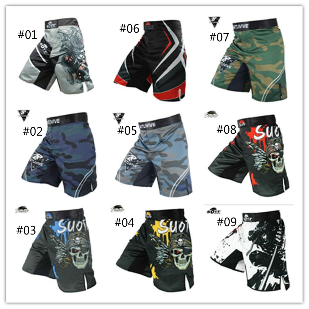M-L-XL MMA Grappling Shorts UFC Fighter Mix Cage Fight Kick Boxing Camo Short