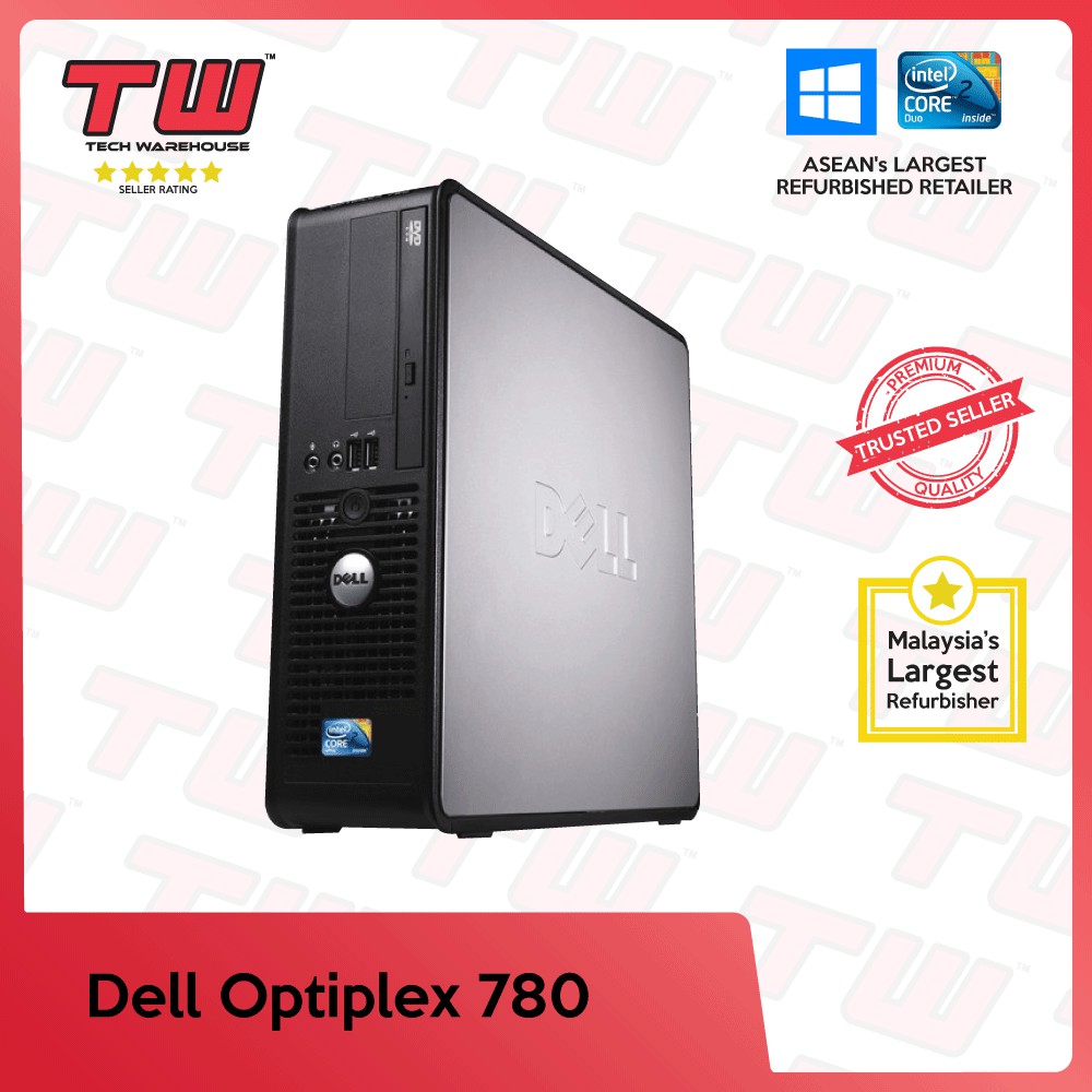 Dell Optiplex 780 Core 2 Duo Sff Desktop Pc Factory Refurbished Windows Os Shopee Malaysia