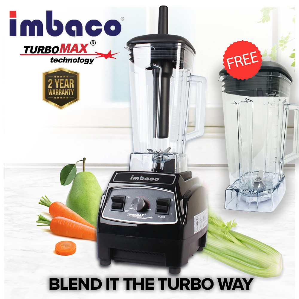 【COMBO SET】Imbaco|Apache TurboMAX® KB764-BL 2200W Commercial Multipurpose Heavy Duty Super Ice Crusher Blender Cutter