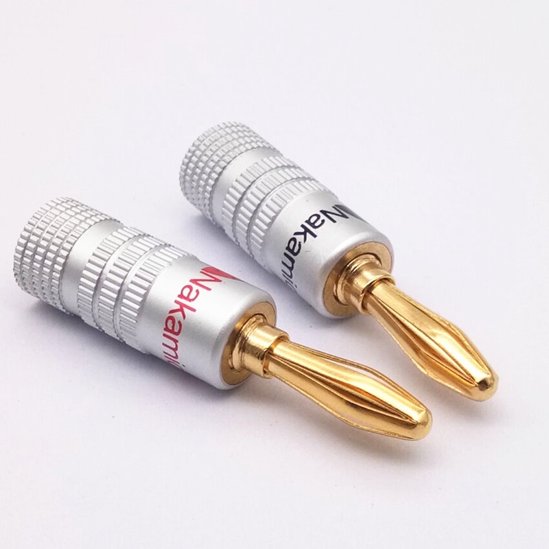GD Amp Nakamichi Speaker 4mm Banana Plug Connectors Pure Copper Goldplated Banana Plug Audio