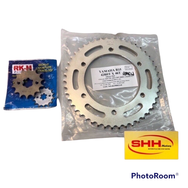 YAMAHA R15 MT-15 RKM 428 FRONT REAR SPROCKET STEEL | Shopee Malaysia