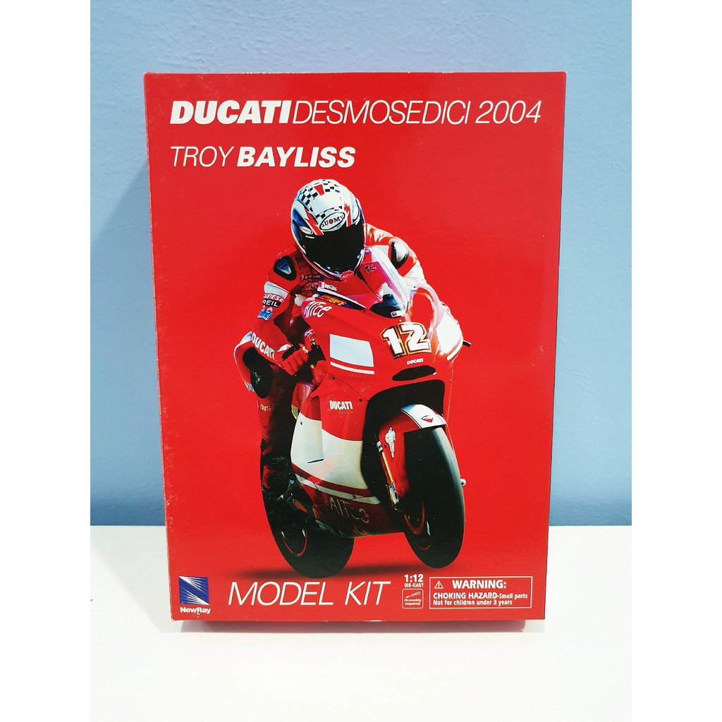 NewRay 1:12 Scale Diecast Model Ducati Desmosedici GP3 # 12 Troy Bayliss New 