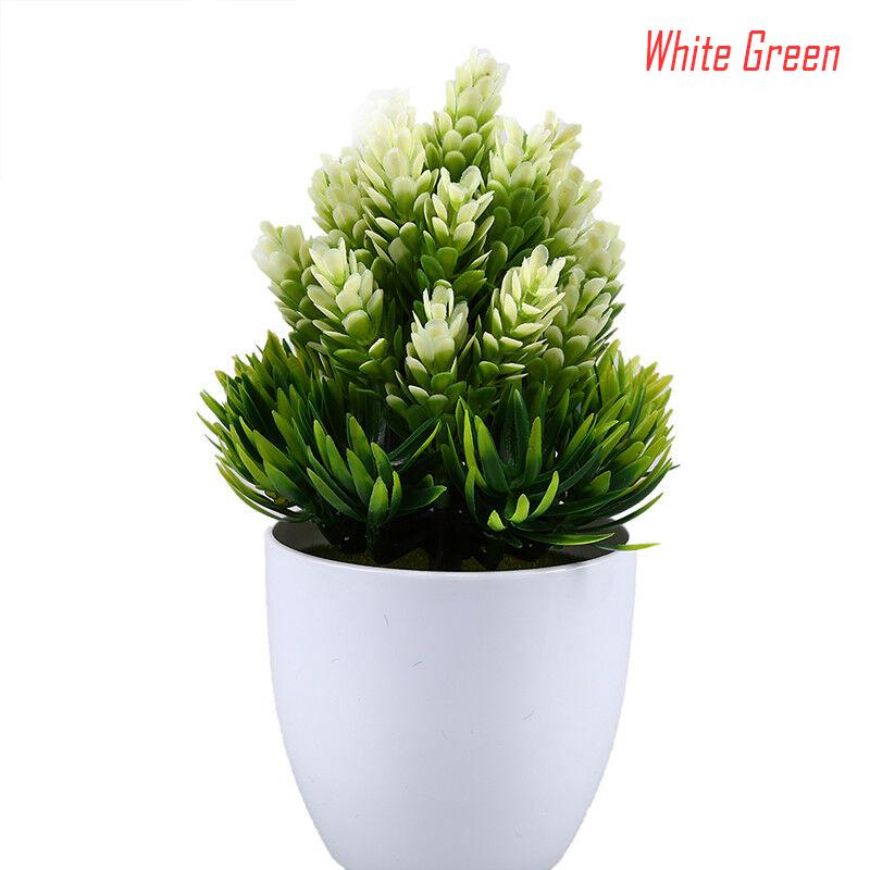 Artificial Bonsai  Plant Pot  Fake Plastic Mini Pine Tree 