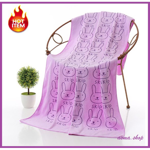 [READY STOCK] High Quality Rabbit Bath Towel Set of 3 Microfiber