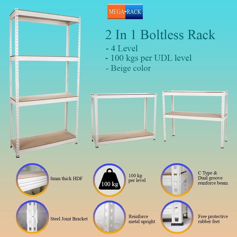 💥2 in 1 RACK 💥Rak Besi / Rack rumah / Rak kedai/ Boltless Rack / Rak