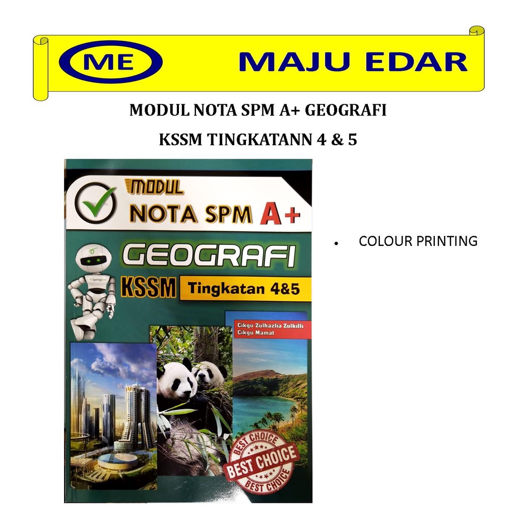MODUL NOTA SPM A+ GEOGRAFI KSSM TINGKATAN 4&5 Shopee Malaysia