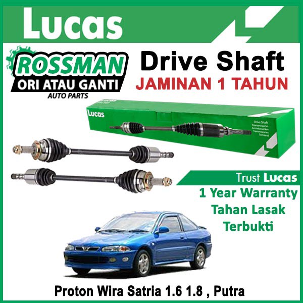 Proton Wira Satria 1 6 1 8 Putra Original Lucas Drive Shaft 1 Year Warranty Shopee Malaysia