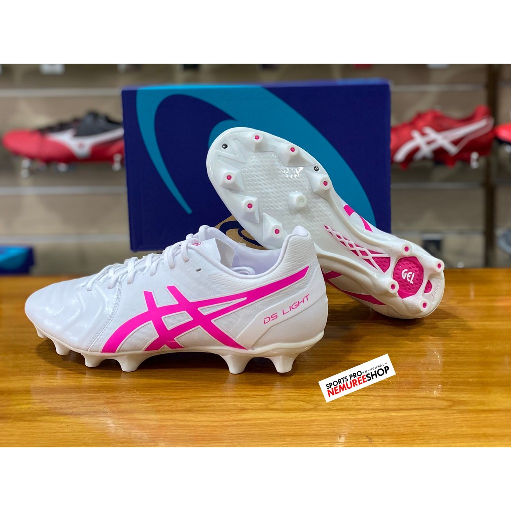 Asics Football Boots Ds Light Wb White Pink Free Rm5 Coupon Shopee Malaysia