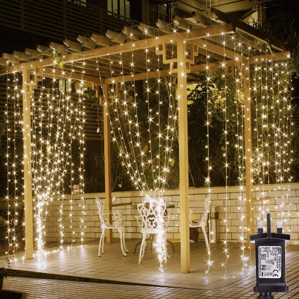 LED Curtain Lights 3m*3m 2m*2m 6m*4m Christmas Fairy String Party Lights Outdoor 